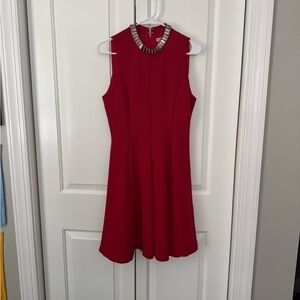 Elegant Red Sleeveless Dress